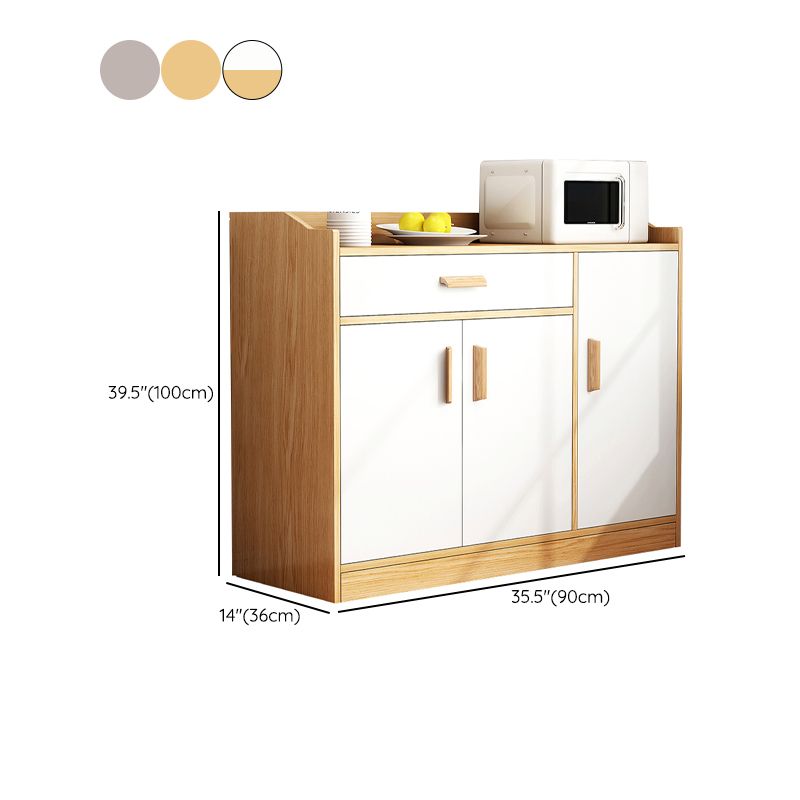 Modern Style Dining Server Engineered Wood Server with Drawers and Storage