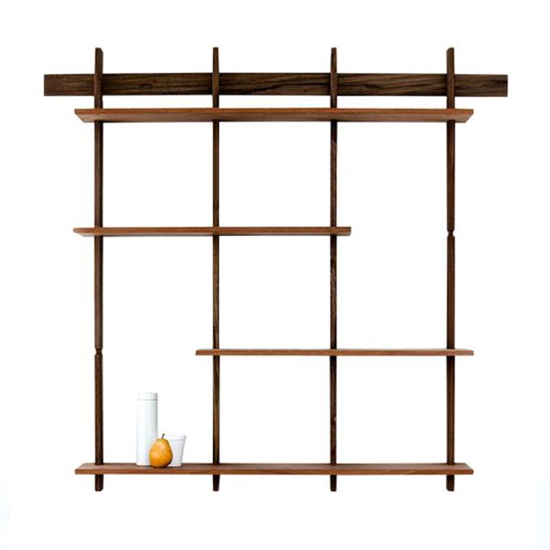 7.87"W Bookshelf Wall Mounted Industrial Style Bookcase for Study Room