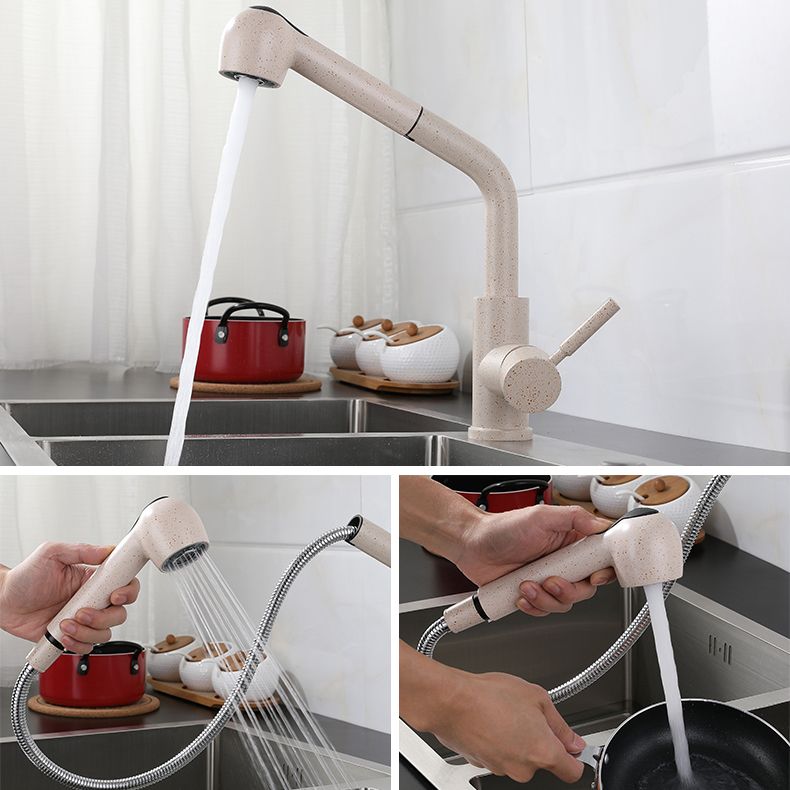 1-Handle Kitchen Faucet Pull down Sprayer with Supply Lines Bar Faucet