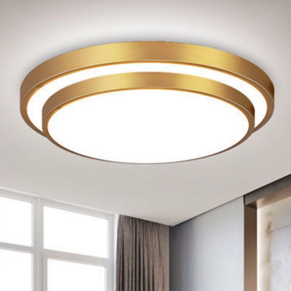 Modern Simple LED Ceiling Lamp Aluminium Circular Flush Mount for Corridor