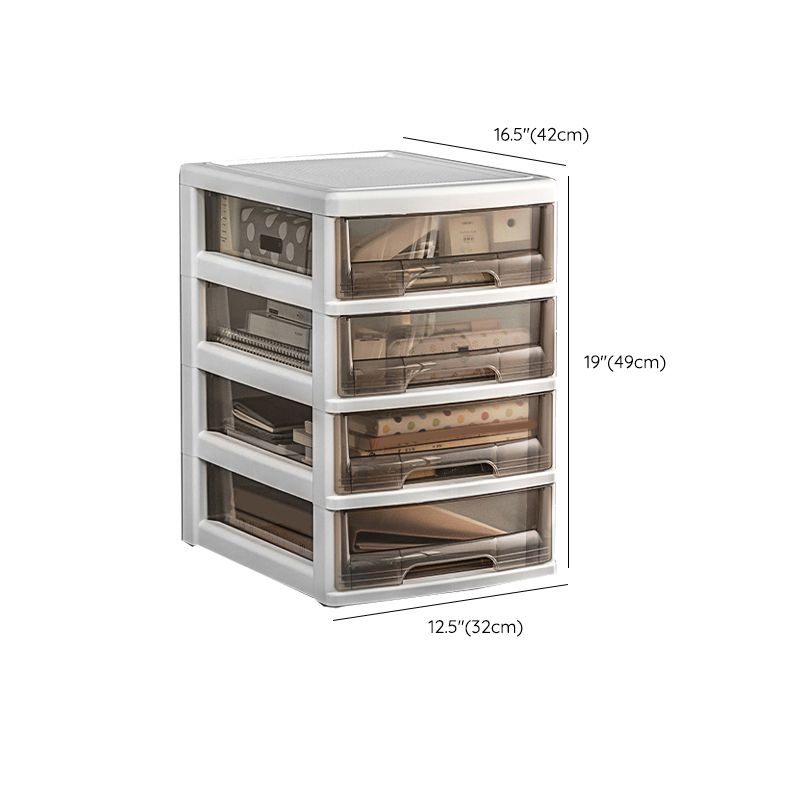 Transparent Filing Cabinet Vertical Modern Plastic Drawers File Cabinet