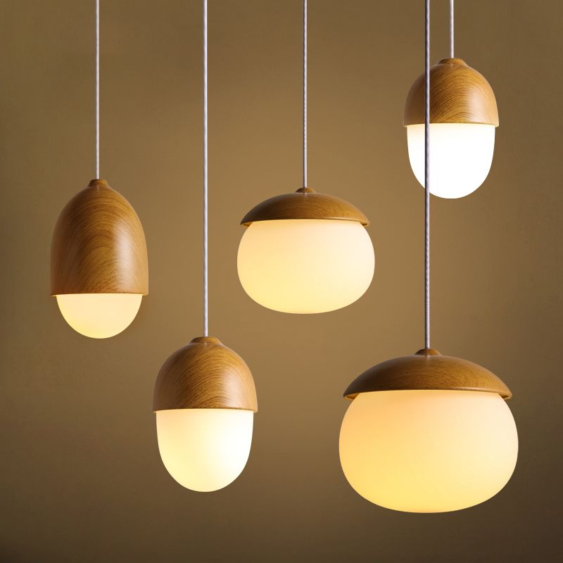 Wood Hanging Pendant Light Nordic-Style Suspension Pendant Light