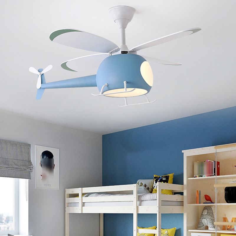 Metal Ceiling Fan Lighting Modern Style Multi Light Ceiling Fan Lamp for Living Room