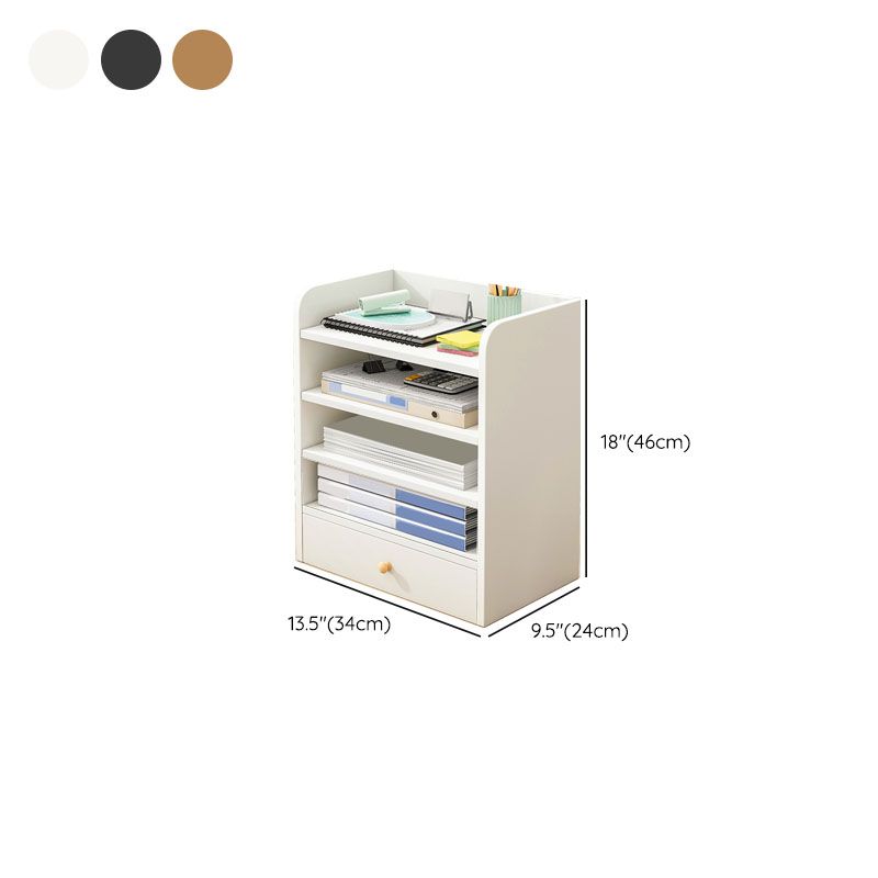 Contemporary File Cabinet Wood Vertical Filing Cabinet with Storage