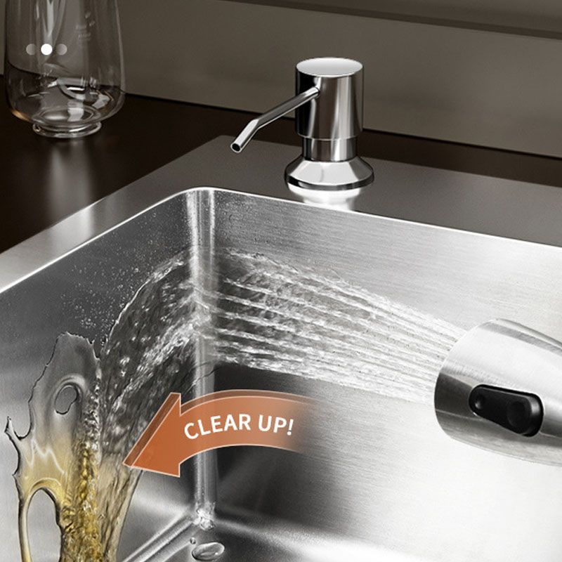 Modern Workstation Sink Stainless Steel with Drain Assembly and Faucet Kitchen Sink