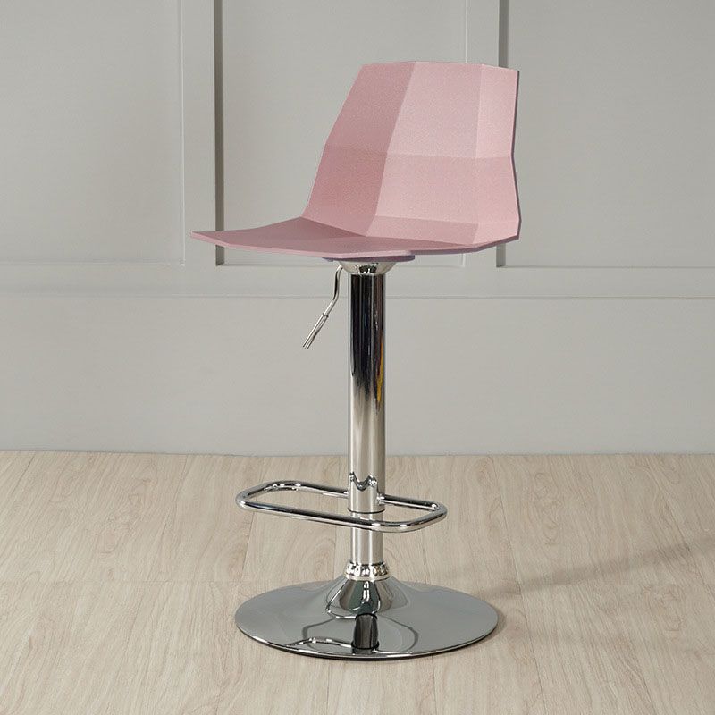 Contemporary Swivel Adjustable Height Stool Matte Finish Plastic Home Barstool