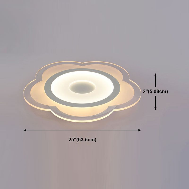 Nordic Simple Flush Ceiling Light Flower LED Flush Mount Lighting for Bedroom