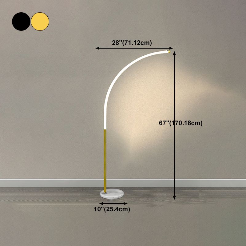 Lineare Form Metallbodenleuchten moderne 1 leichte Bodenmontage Licht