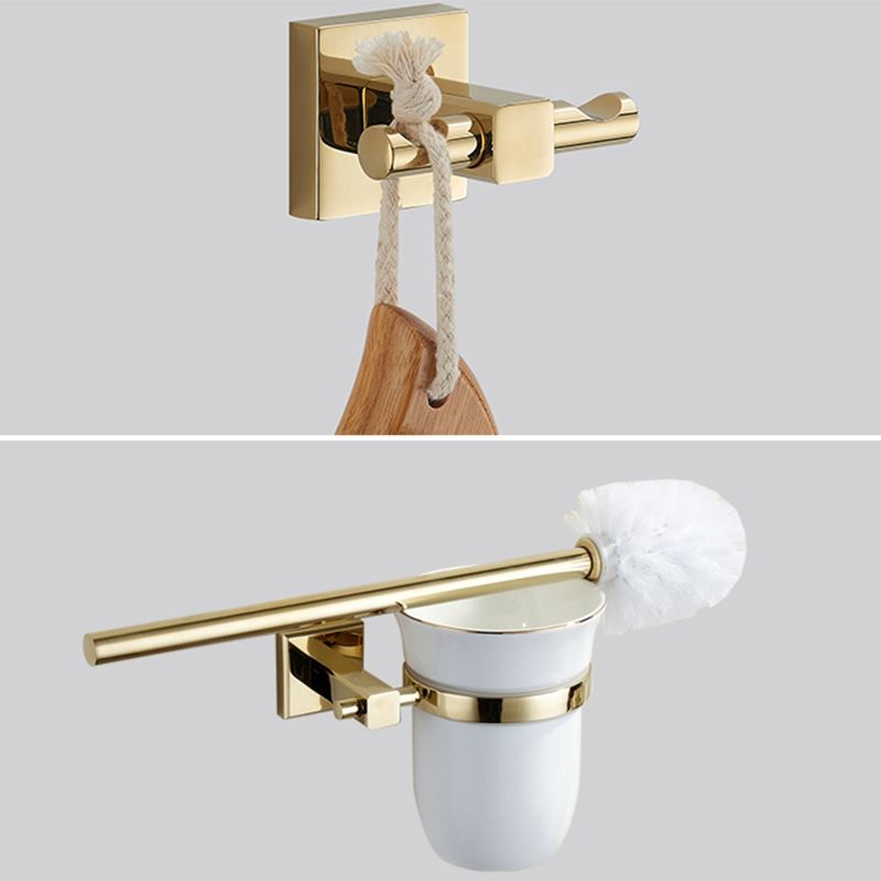 Polished Brass Classic Bathroom Accessory with Bath Shelf/Towel Bar & Paper Holder