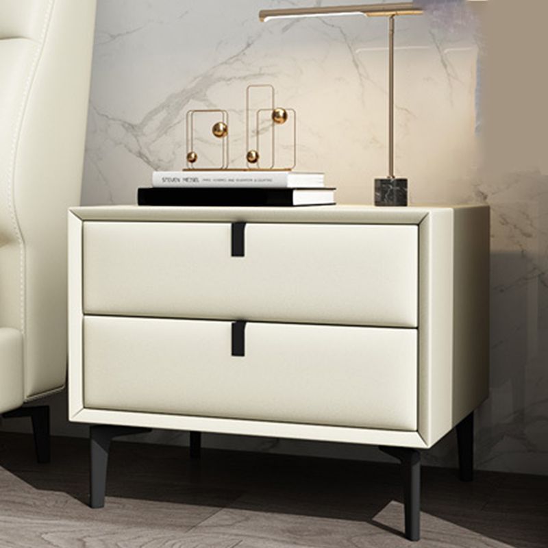 Glam Bedside Cabinet Solid Wood Night Table with Legs Included