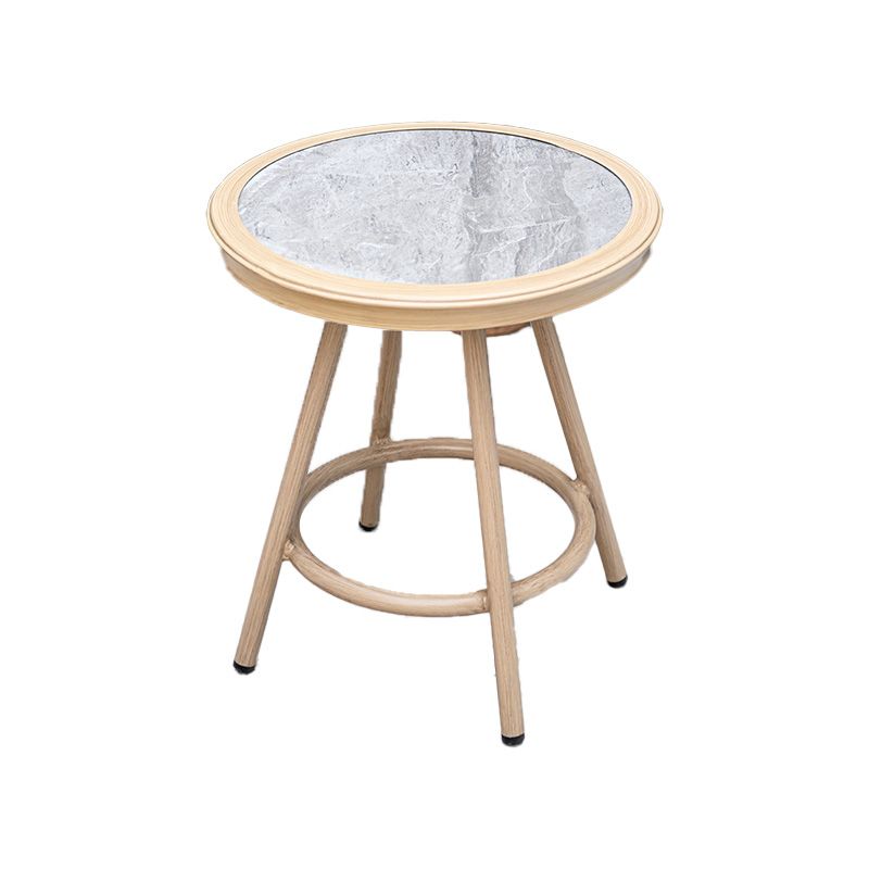 Contemporary Patio Table Round Side Table - 18.90"L x 18.90"W x 21.65"H