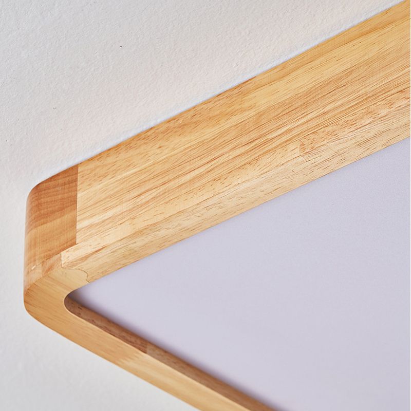 Wood Flush Mount Geometric Light Contemporary Flush for Bedroom