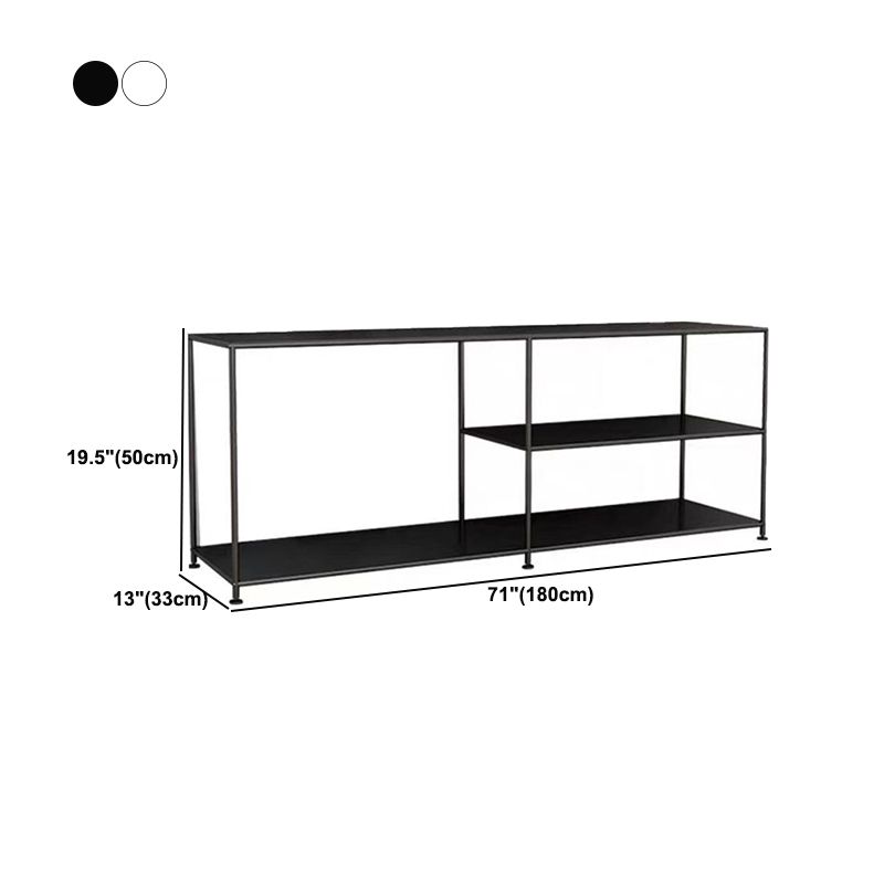 Industrial Style TV Stand Metal TV Console with Open Storage