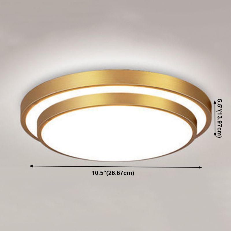 Modern Simple LED Ceiling Lamp Aluminium Circular Flush Mount for Corridor