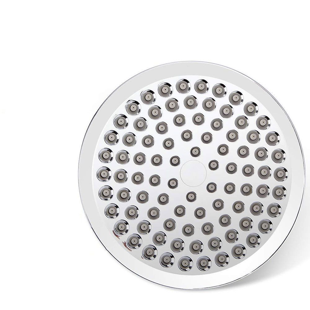 Modern Standard Double Shower Set Round Metal Adjustable Spray Pattern Showerhead