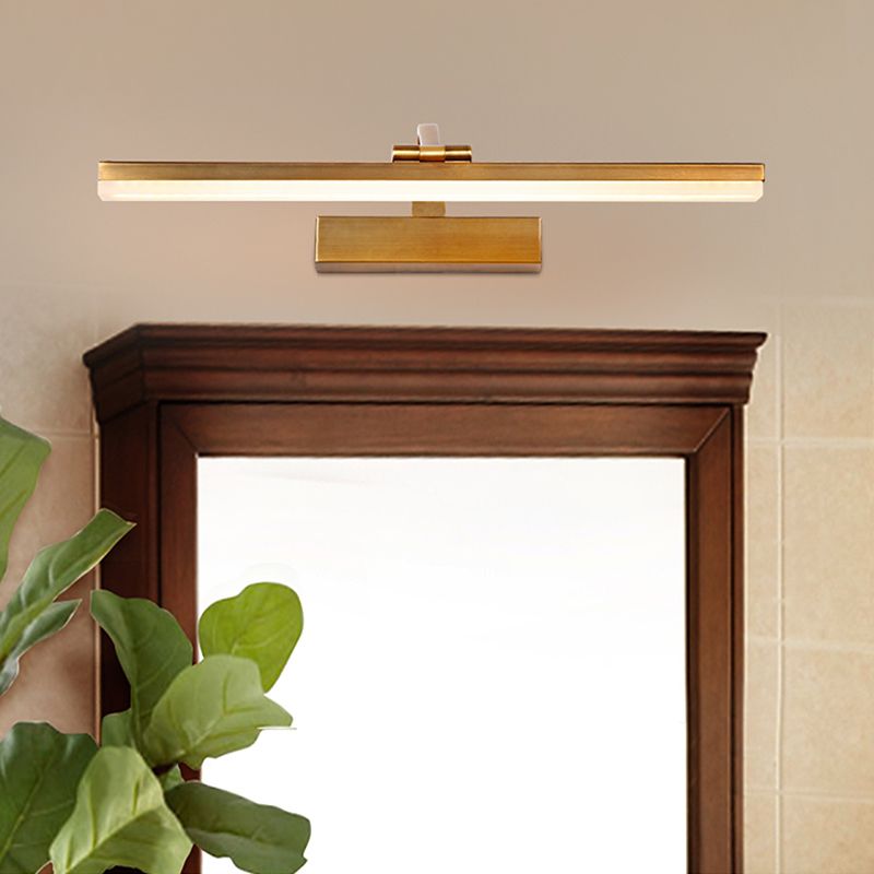 Mid-Century Streamlined Wall Mounted Vanity Lights 1 Light Vanity Mirror Lights with Acrylic Shade