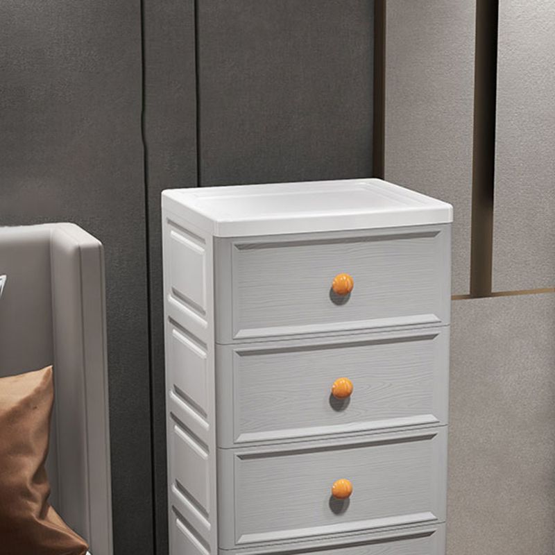 Ultra-Modern Plastic Kids Dressers Vertical Kids Furniture with Drawers for Bedroom