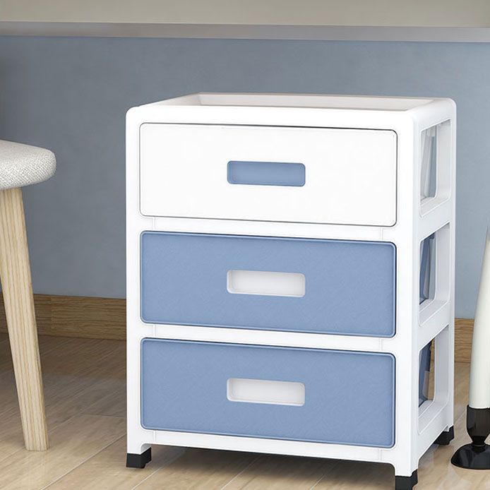 Coastal Cabinet Plastic Drawers Filing Cabinet for Home Office