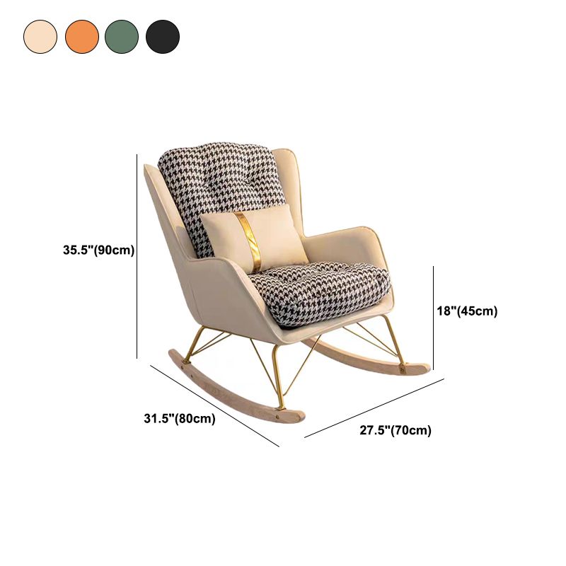 Modern Style Single Rocker Chair Waterproof Home Chair for Living Room