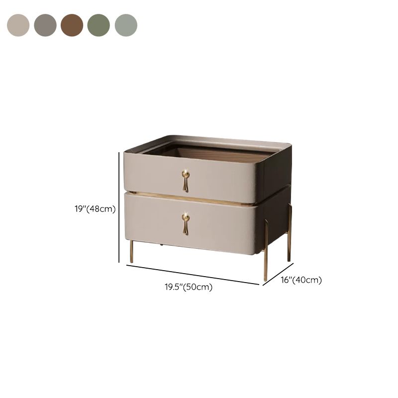 Drawer Storage Bed Nightstand Glam Bedside Cabinet for Bedroom