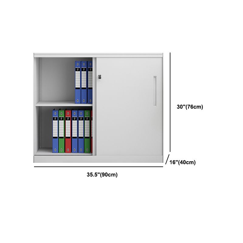 Contemporary File Cabinets Steel Frame Horizontal File Cabinet with Key Lock