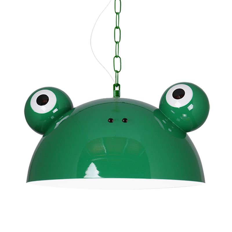 Kikker kleuterschool plafond hanger ijzer 1 lamp kinderstijl hangende lampkit in rood/blauw/groen