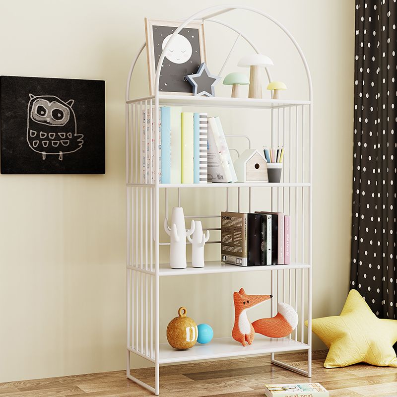 Scandinavian Style Metal Bookshelf Open Back Bookcase for Office