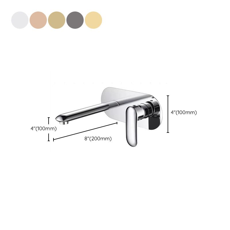 One Hole Faucet One Lever Handle Wall Mounted Bathroom Faucet