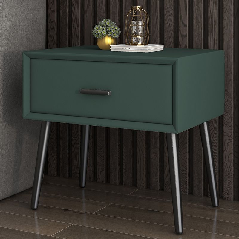 Modern Wood Nightstand 18.5" Tall Rectangle Nightstand with Drawer