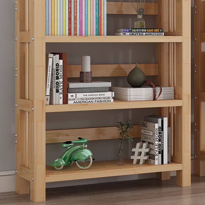 Contemporary Solid Wood Book Display Open Shelf Standard Bookcase