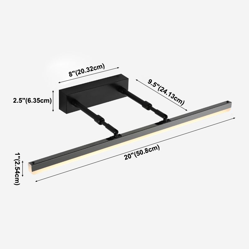 Zeitgenössischer Minimalismus -Stil LED Eitelkeit Wandbeleuchtung Linear Eitelkeitsleuchte für Badezimmer