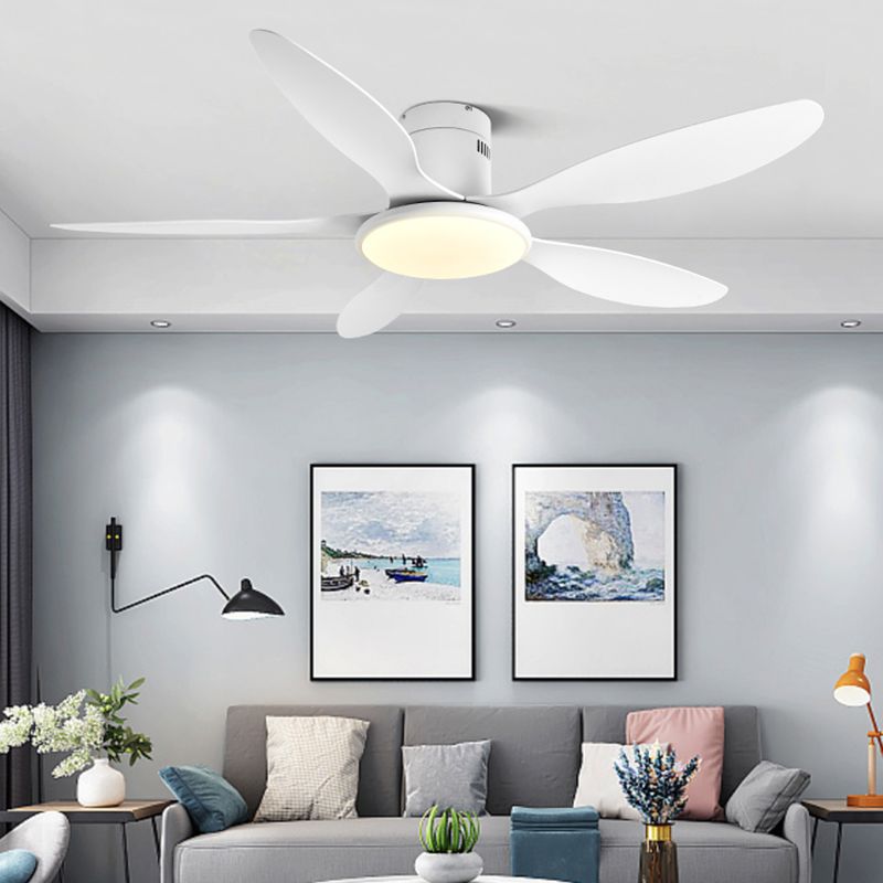 Minimalism LED Ceiling Fan 5-Blade Fan Lighting for Dining Room