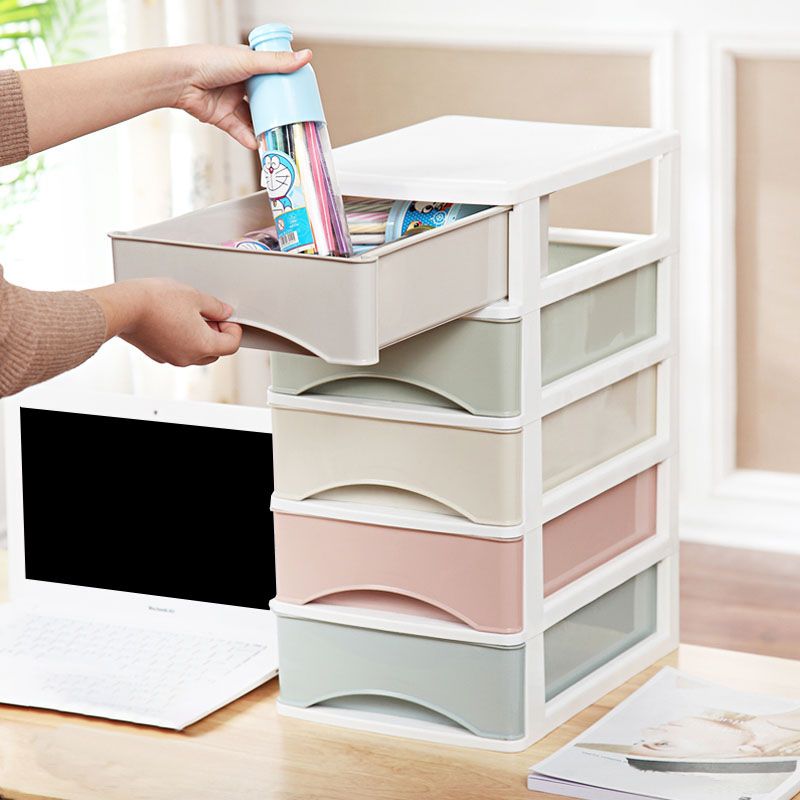 Filing Cabinet Plastic Lateral Color Panel File Cabinet with Drawers for Home Office