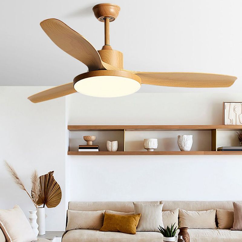 Modern Beige/Grey/White Ceiling Fan Lamp Unique LED Ceiling Fan Light for Dining Room