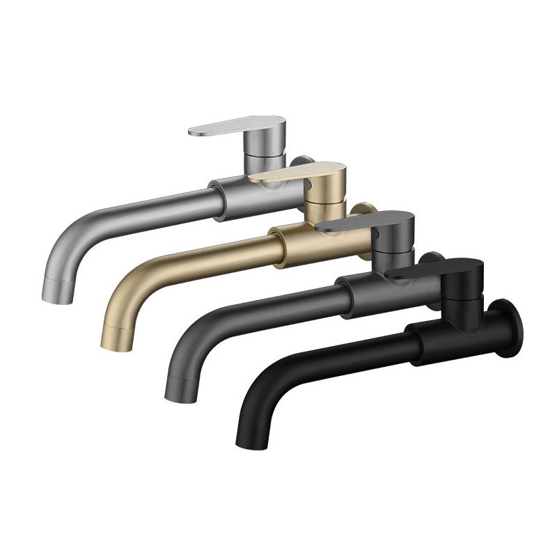 Modern Style Faucet Wall Mounted Single Lever Handle Faucet for Bathroom