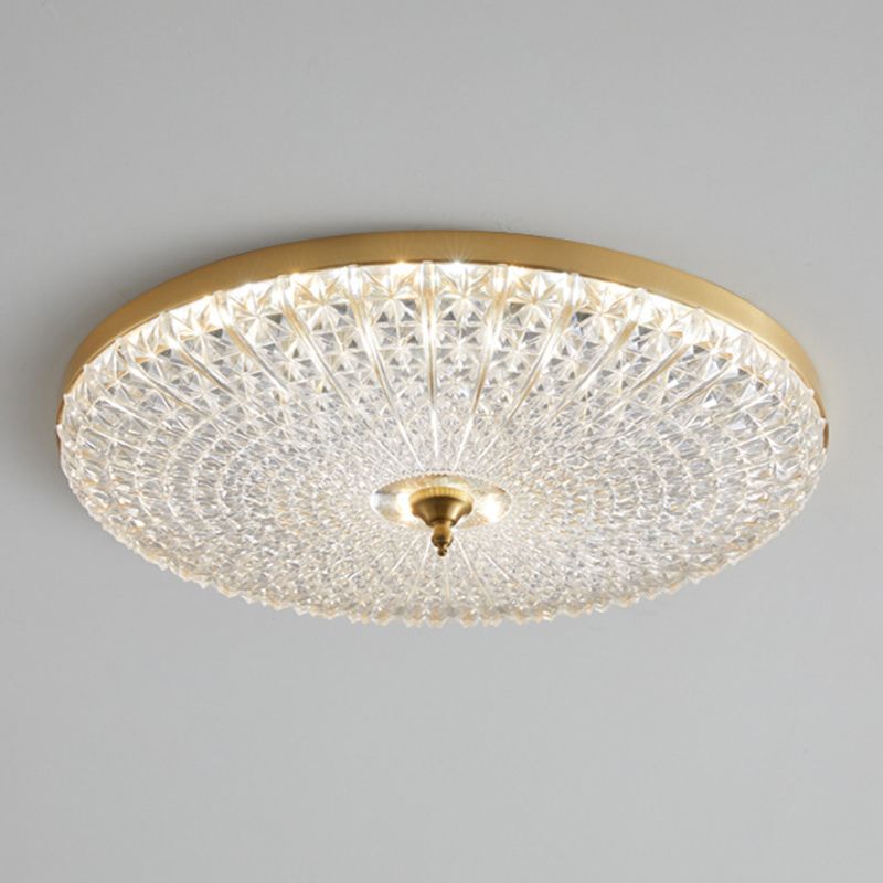 Single Modern Golden/Black Flush Mount Lighting Round LED Ceiling Light