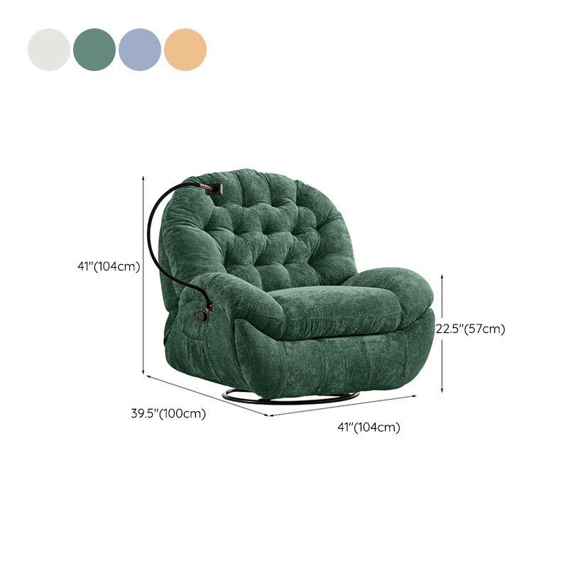 Traditional Standard Recliner Metal Solid Color Swivel Rocker Indoor Reclining