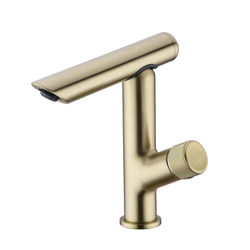 Glam Vessel Sink Faucet Brass Knob Handle Swivel Spout Bathroom Faucet