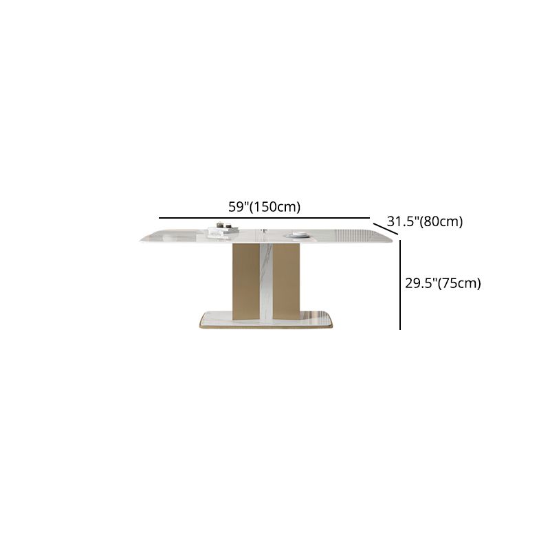 Designer Style Sintered Stone Top Dining Set Rectangle 1/2/5/6 Pieces Table with Chairs