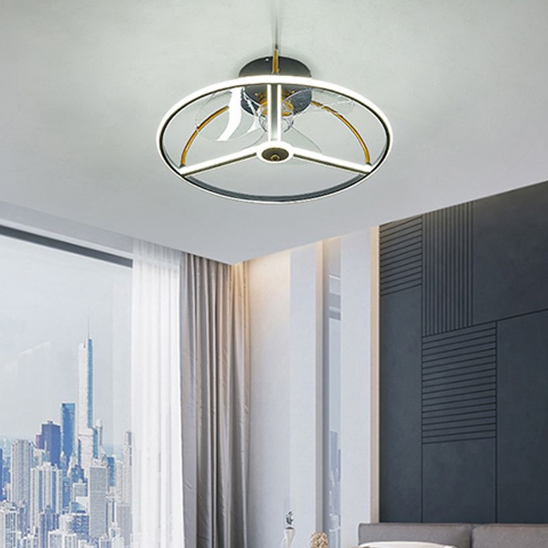 Contemporary LED Ceiling Fan Lights Metal LED Ceiling Fan for Bedroom