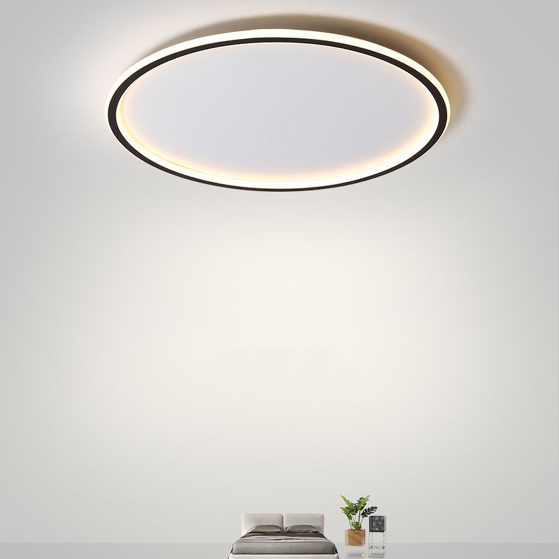 Modernism in Black Ceiling Mount LED Circle Iron Flush Mount