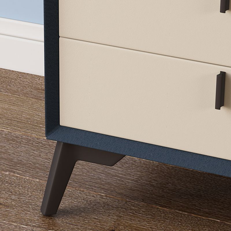 Solid Wood Bedside Table for Nursery with 2 Drawers Contemporary Nightstands