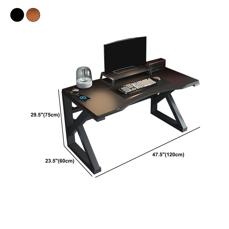 Industrial Rectangular Gaming Desk Wood Writing Desk for Home