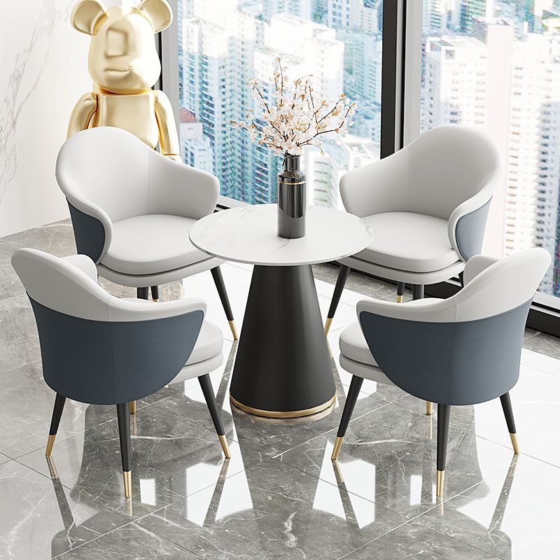 Glam Style Dining Chair Upholstered Dining Armchair for Indoor