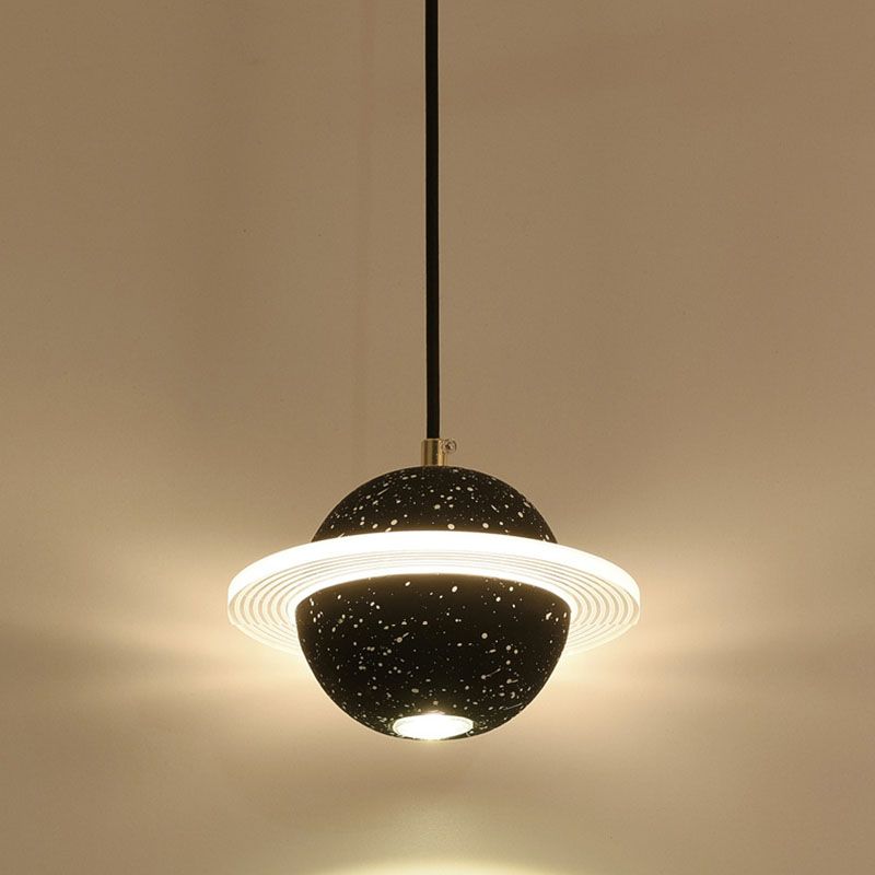 Contemporary Style Ball Pendant Lamp Stone Multi Lights Hanging Pendant Light