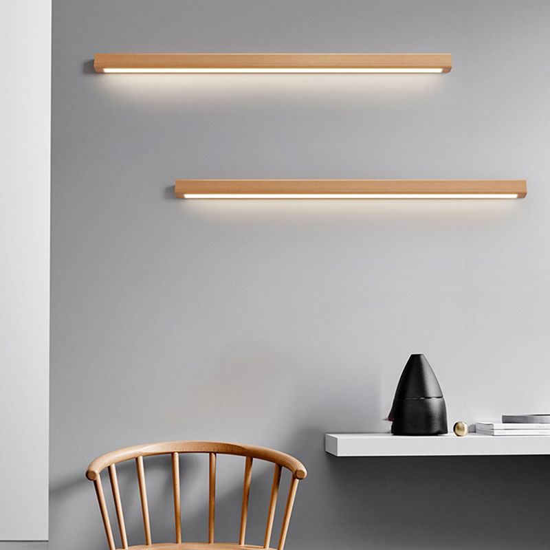 Moderne stijl lineaire ijdelheid wandlampen houten 1 lichte ijdelheid spiegelverlichting