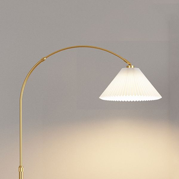 Nordic Style Eisenstock -Lampt -Stofftuch -Schattenlampe Bodenlicht mit Tee Tisch für Wohnzimmer