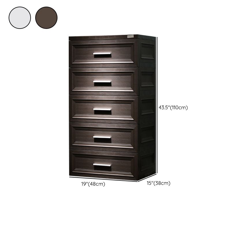 Ultra-Modern Kids Dressers Plastic Vertical Kids Furniture with Drawers for Bedroom