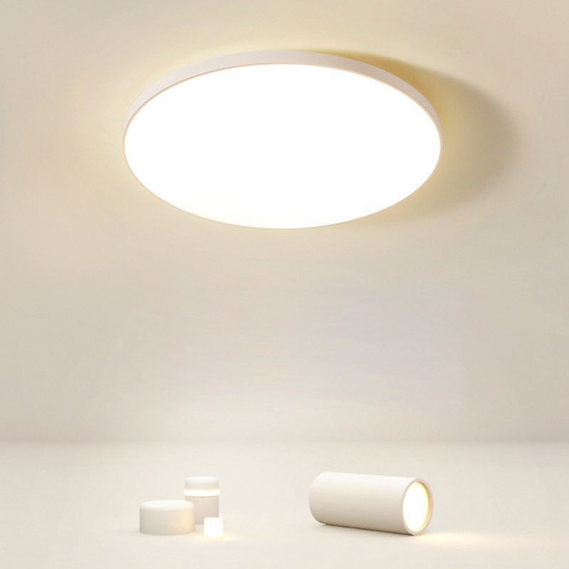 Contemporary Flush Mount Lighting White/Black LED Ceiling Light for Living Room