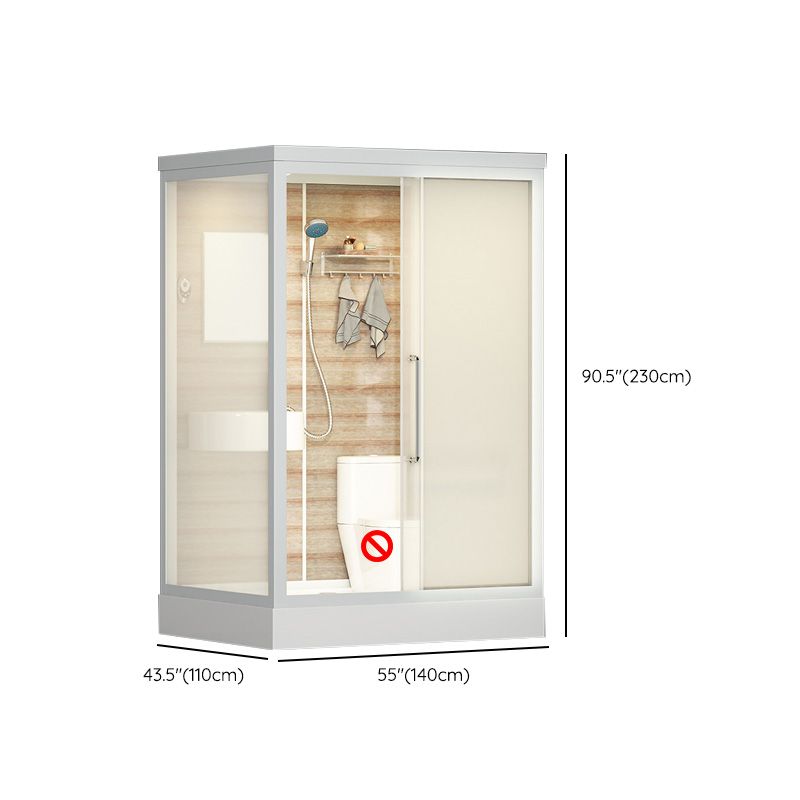 Sliding Rectangular Shower Enclosure Framed Shower Enclosure with Tempered Glass